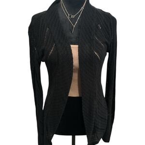 Knit Minded Black Knit Cardigan – Size Large – EUC